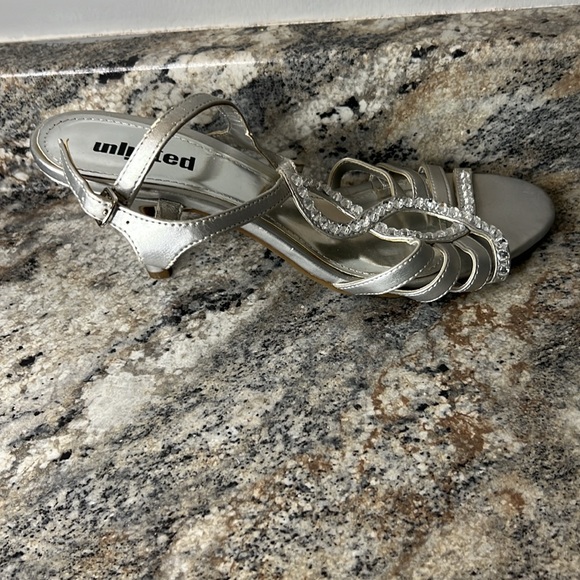 Unlisted open toe and open heel shoes for women with rhinestones. Sz 8 1/2 - Picture 2 of 11